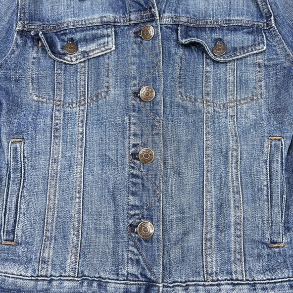 J. Crew Indigo Denim Button-Up Cotton Jeans Jacket Size S - NWOT - Picture 4 of 12